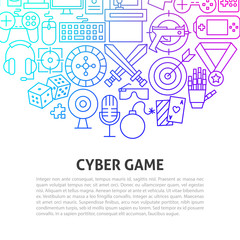 Cyber Game Line Concept
