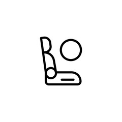 Airbag icon. Airbag symbol logo illustration. Trendy Flat style for graphic design, Web site, UI. EPS10. - Vector illustration