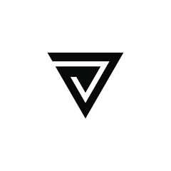 jj letter original monogram logo design