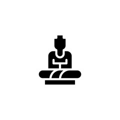 Buddha icon. Buddha symbol vector icon. Trendy Flat style for graphic design, Web site, UI. EPS10. - Vector illustration