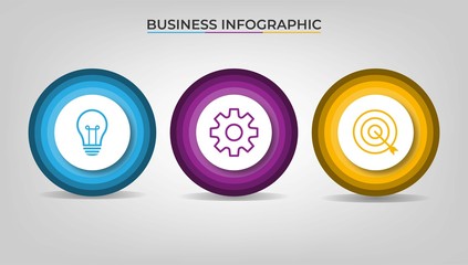 Presentation business infographic template with 3 options