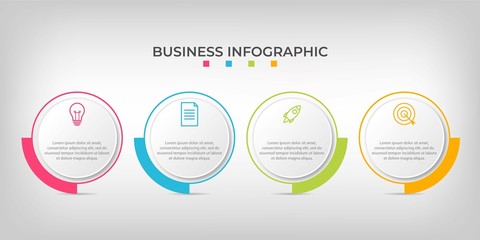 Presentation business infographic template with 4 options