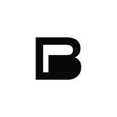 pb letter original monogram logo design