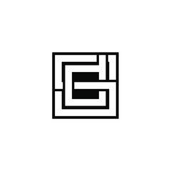 sd letter original monogram logo design