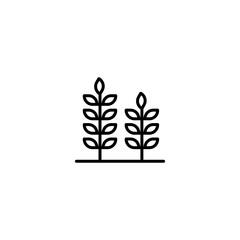 Fototapeta premium Branch icon. Wheat Agriculture Icon. Food symbol. Modern, simple flat vector illustration for web site or mobile app. Vector Illustration