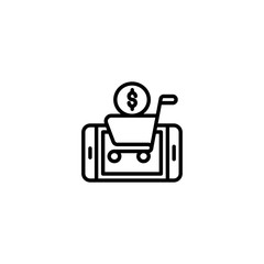 Online payment icon. Mobile banking base icon. Banking transaction receipt, Online shopping, Procurement expense, Money document file. websites and print media and interfaces. 