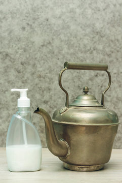 Copper Jug Water And  Hand Sanitizer Ge