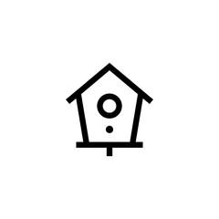 Bird house icon, Bird home icon. Trendy Flat style for graphic design, Web site, UI. EPS10. - Vector illustration