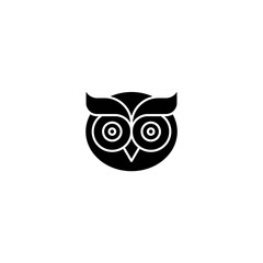 Owl icon. Owl icon design concept. Logo design, Trendy Flat style for graphic design, Web site, UI. EPS10. - Vector illustration