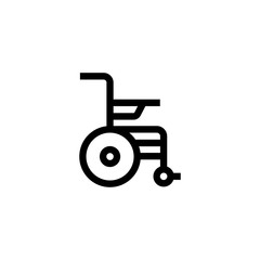 Disabled handicap icon. Wheelchair vector icon. Flat symbol Isolated on the White Background. Vector illustration.