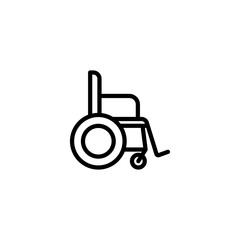 Disabled handicap icon. Wheelchair vector icon. Flat symbol Isolated on the White Background. Vector illustration.