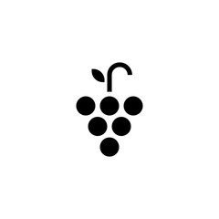 Grapes icon. Nature wine icon. Fruit symbol. Trendy Flat style for graphic design, Web site, UI. EPS10 - Vector illustration
