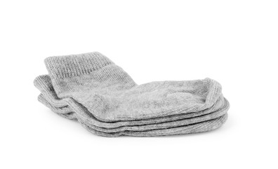 The socks on white background