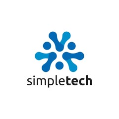 Simple Tech Logo Company and Abstract