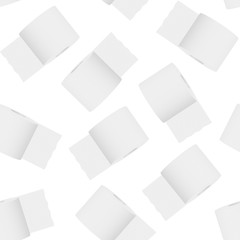 seamless white toilet paper pattern on a isolated background
