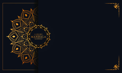 Abstract luxury ornamental mandala design background  with arabesque pattern arabic islamic east style.