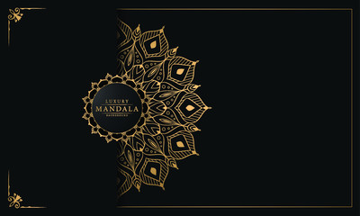 Abstract luxury ornamental mandala design background  with arabesque pattern arabic islamic east style.