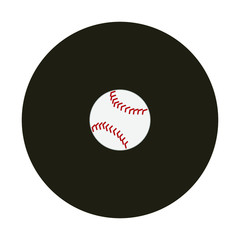 baseball ball, vector on white background