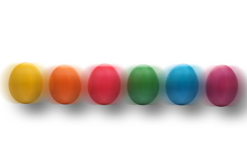 Ostereier in Bewegung