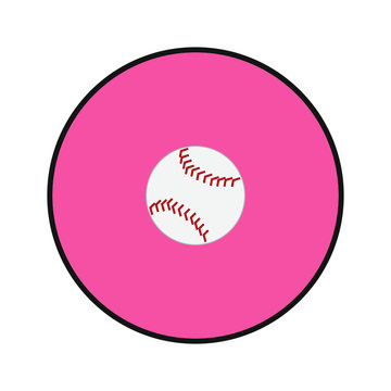baseball ball, vector on white background
