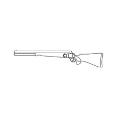 hunting shotgun, vector on white background