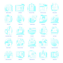 Folder Flat Style Icons Pack 