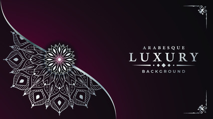 Abstract luxury ornamental mandala design background  with arabesque pattern arabic islamic east style.