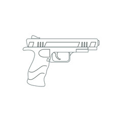handgun pistol, vector on white background