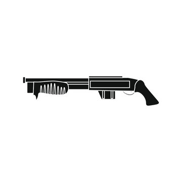 Short Shotgun, Vector On White Background