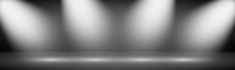 Wide Gradient Modern Studio Showcase Background with Lights