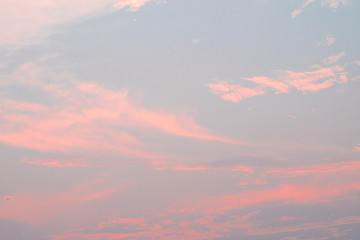 Naklejka na ściany i meble Perfect pink sky. Spring Background. Sky background and pastel color.