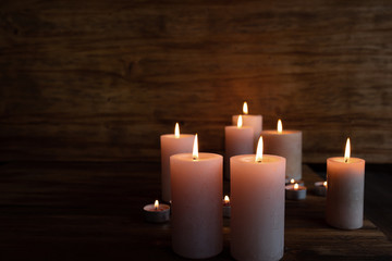 Fototapeta na wymiar Candles for commemorative