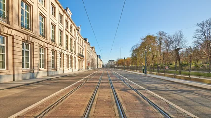Foto op Aluminium The Royale street at Brussels without any people during the confinement period. © pbombaert