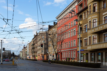 Obraz premium Wroclaw, Poland - March 13, 2020: Street views of the city of Wroclaw. Poland