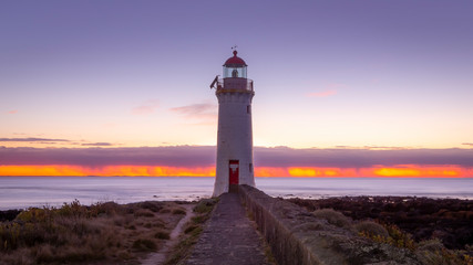 Port Fairy Lighthouse On Griffiths Island Victoria Australia near the Great Ocean Road
