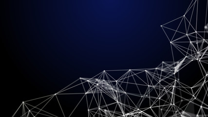 Abstract illustration background motion transformation low poly triangular plexus digital evolution future technology graphic animation network decentralize communication connection.