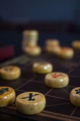 Xiangqi. Chinese traditional game. Chinese chess. Board game.