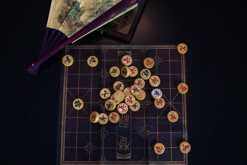 Xiangqi. Chinese traditional game. Chinese chess. Board game.