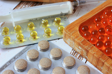 Syringe and medication for treatment.