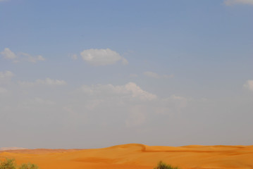 Fototapeta na wymiar landscape desert with clouds and sky