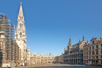 The main square from Brussels without any people