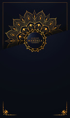Luxury ornamental mandala design background  with arabesque pattern arabic islamic east style.  ornament elegant
 invitation wedding card , invite , backdrop cover banner illustration 