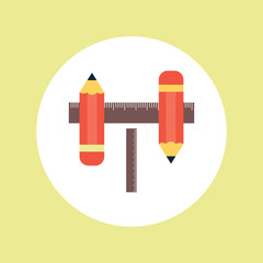 pencil with scale icon