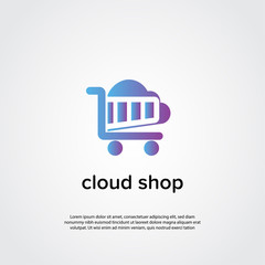 Cloud Shopping Logo Template MS 3