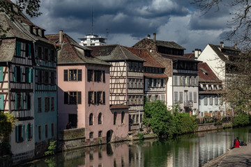Naklejka na ściany i meble Strasbourg in France in early spring