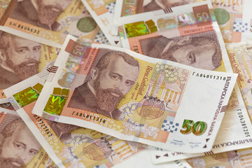 50BGN, Fifty Bulgarian Levs.  Bulgarian National Currency. In the text: Bulgarian National Bank