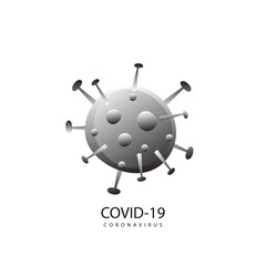 Obraz premium Coronavirus Bacteria Cell Icon, 2019-nCoV Novel Coronavirus Bacteria. No Infection and Stop Coronavirus Concepts. Dangerous Coronavirus Cell in China, Wuhan. Isolated Vector Icon