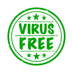 Virus free stamp. 
