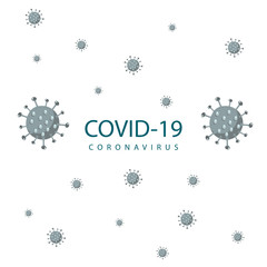Fototapeta premium Coronavirus Bacteria Cell Icon, 2019-nCoV Novel Coronavirus Bacteria. No Infection and Stop Coronavirus Concepts. Dangerous Coronavirus Cell in China, Wuhan. Isolated Vector Icon