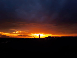 sunset in the mountains